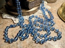 Collier Vintage Perles De Cristal Facetté Avec Opale - Bijou Ancien Superbe état - Réf. 5153