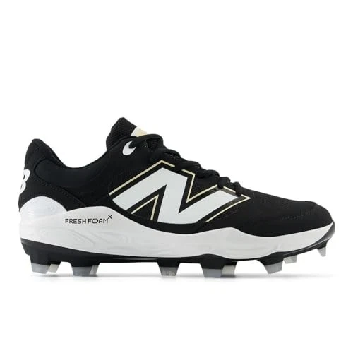 New Balance Men's Fresh Foam 3000 V7 Molded Baseball Shoe, Black/White, 10 - Image 2 of 4