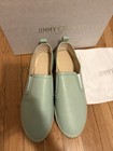 NWT Authentic JIMMY CHOO mint Lichi Flat Size 10/40 US/EU MSRP $595 — photo 1