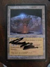 MTG Volrath's Stronghold, unknown signature/damaged.  Otherwise good condition!