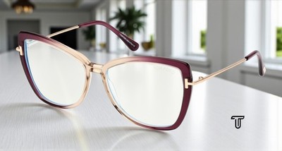 Tom Ford FT5882 B 083 Plastic Violet Other 55 mm Women's Eyeglasses