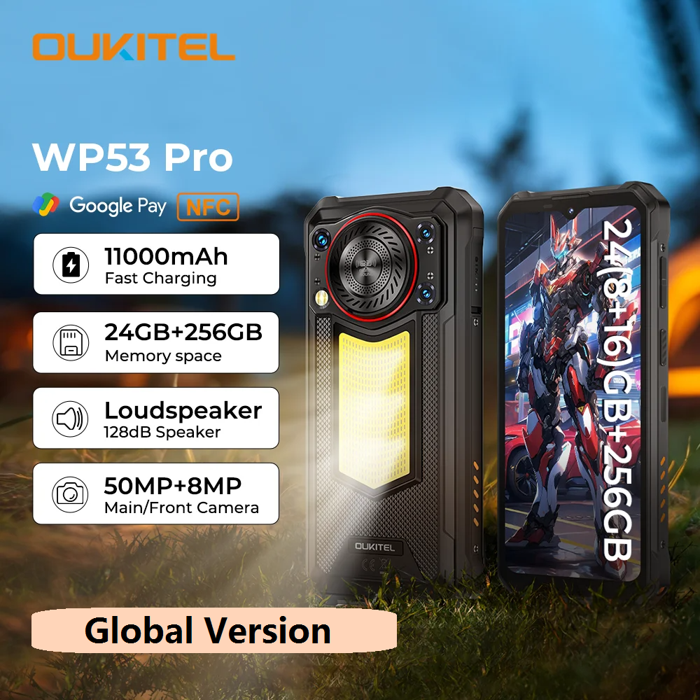 Oukitel WP53 Pro Rugged Smartphone 24GB+256GB Android 15 50MP