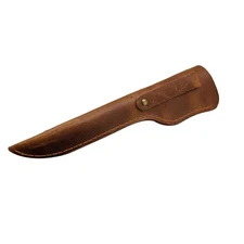 Cowhide Leather Straight Knife Scabbard Sheath Case Long Knife Pouch Cover