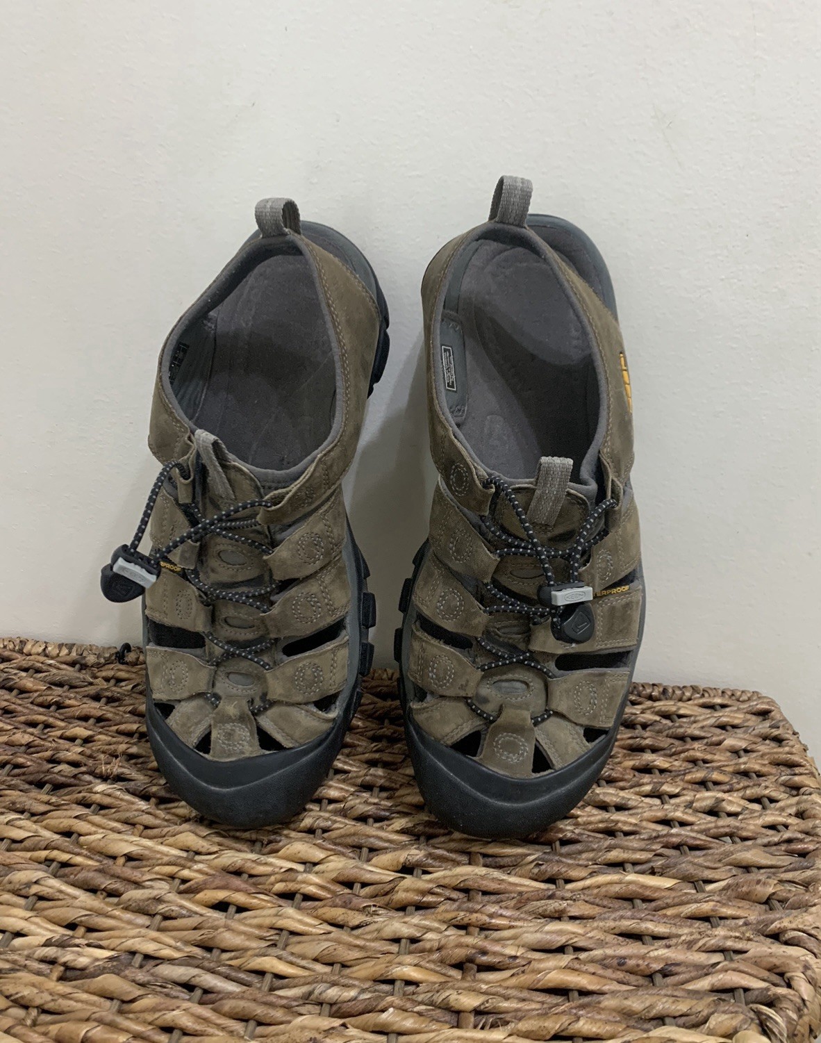Sandali Keen uomo impermeabili da trekking misura 10 5M pelle pescatore campeggio outdoor