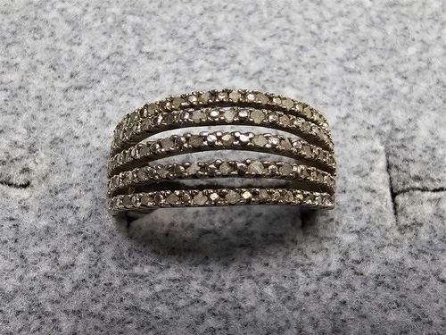 GRANDMA GRABE'S BEAUTIFUL VINTAGE DBJ 925 STERLING SILVER CZ 4.4G RING SIZE 7