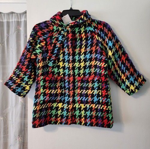 LOLA + THE BOYS Houndstooth Coat, Multi Color Size 4T - Picture 1 of 6