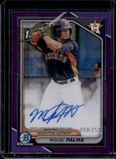 2024 Bowman #CPA-MP Miguel Palma Prospect Autographs Purple Refractors #/250