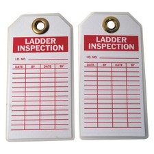 GRAINGER APPROVED 5KR78 Lad Inspection Tag,5-3/4 x 3 In,Brs,PK10 5KR78