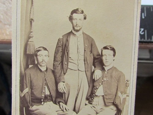 Civil War battle wounded soldier group cdv photo including Sergt Alfred Stratton