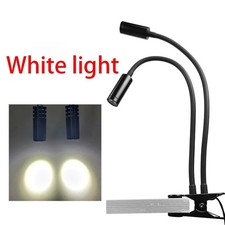 Adjustable Gooseneck Lamp Spotlight LED Microscope Universal Clamp Light Source@