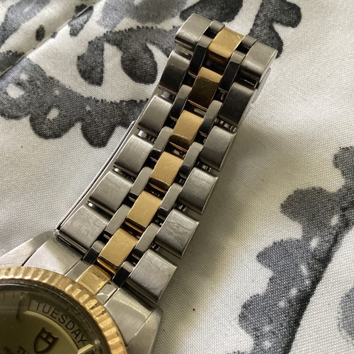 TUDOR Prince Date Day 76213 Champagne Dial Men's Two Tone Automatic Watch - Picture 7 of 16