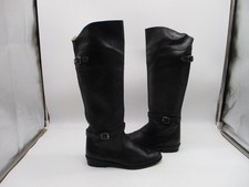 Frye Dorado Black Leather Pull On Riding Boots Womens Size 7 A
