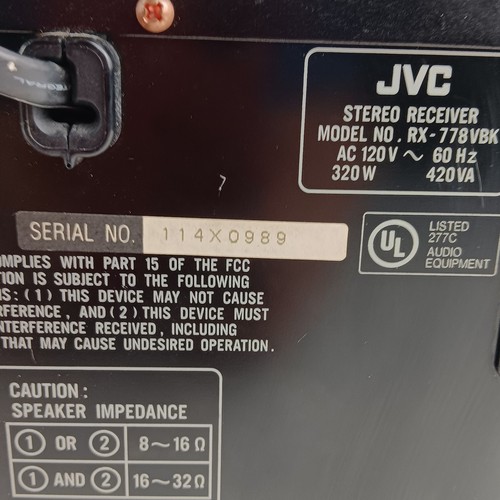 Vintage JVC RX-778VBK Stereo Receiver. Tested Working. No Remote. - Picture 14 of 24