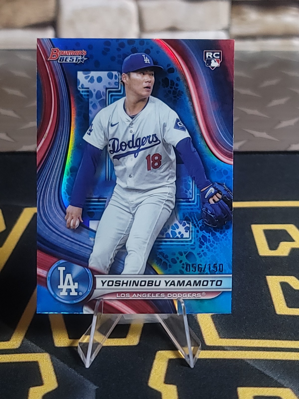 2024 Bowman's Best Yoshinobu Yamamoto #34 Blue Refractor (RC) 56/150