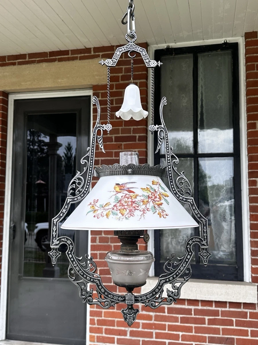 Antique Hanging Lamp Indiana Collectible Lamp Parts for sale | eBay