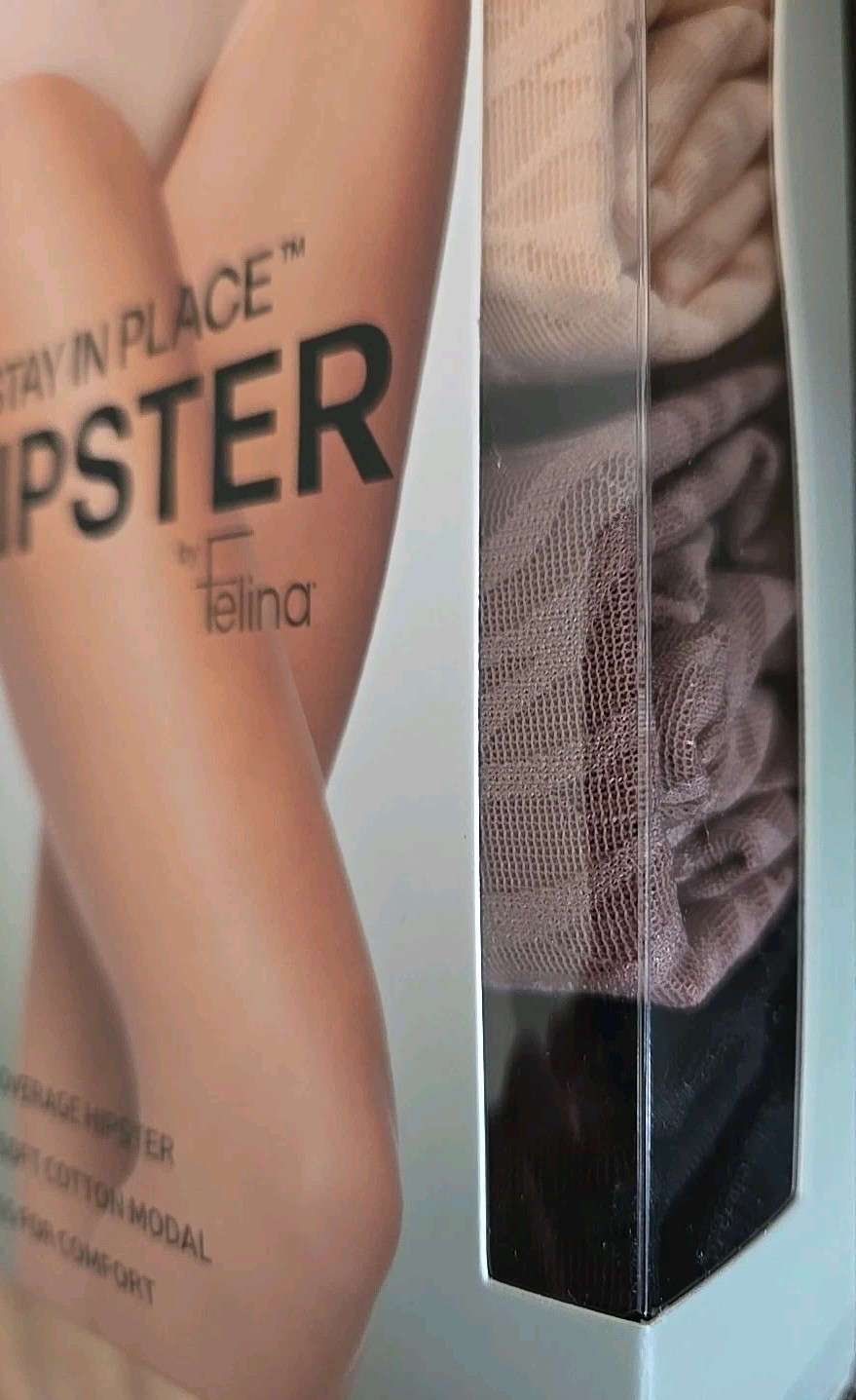 🌟NEW🌟 Felina Women's 5-Pack Full Coverage Hipster Panties, LARGE, Multicolor