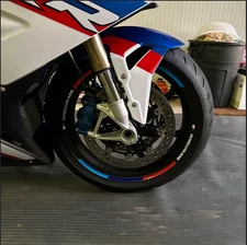 For 17" Wheel BMW S1000RR S1000R Decals Rim Stickers Laminated Stripes Vinyl