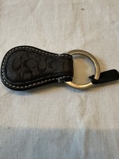 COACH Teardrop Key Ring C Logo Canvas Jacquar...