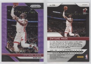 2018-19 Panini Prizm Purple Wave Prizm Dwyane Wade #206 HOF