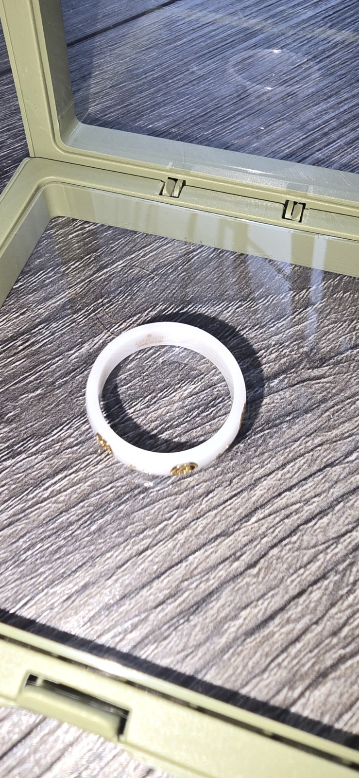 GUCCI Ceramic Interlocking Ring - image 1