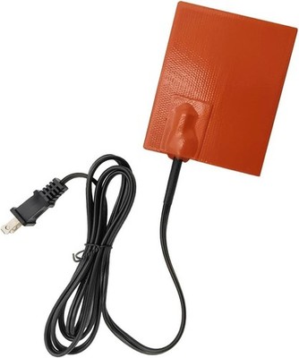 4''×5'' Silicone Car Heating Pad with 68'' Long Power Cord, 120V 150W Self-Adhes...
