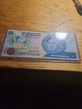 BAHAMAS 1 DOLLAR COLUMBUS SHIP COMMEMORATIVE UNC BANK NOTE