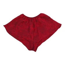 Sostanza Women's Small Shorts Sleep Nightie Pajama Red High Waist Floral