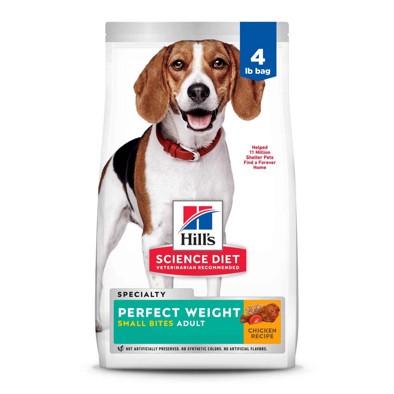 Perfect Weight Small Bites Chicken Dry Dog Food, 4Lb Bag