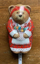 Keller Charles Christmas Momma Bear Tin With Candy Basket 