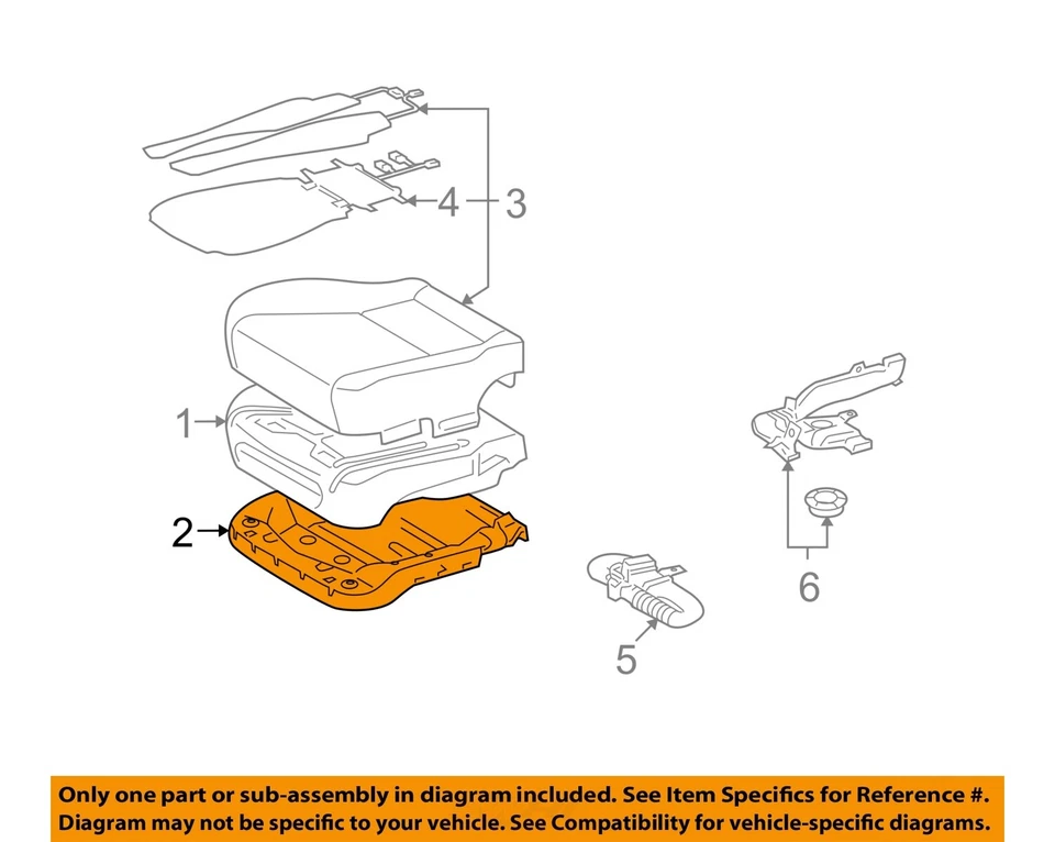Asiento delantero derecho calefacción y refrigeración sin otomana OEM 2007 2008 Lexus LS460 Foto 3 de 4