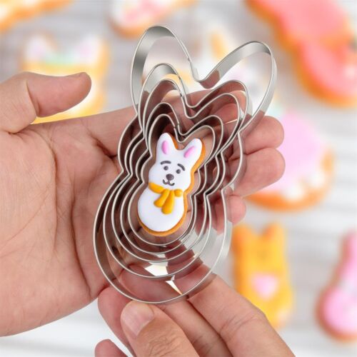 Easter Bunny Cookie Cutter Set, 5 Pieces Easter Bunny Rabbite Cookie Cutter Set - Picture 6 of 7
