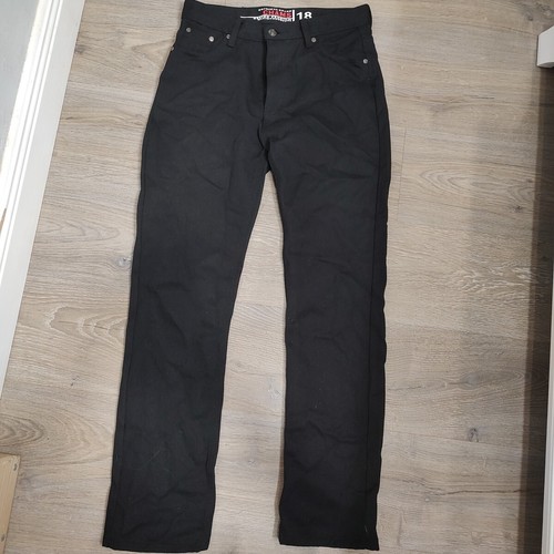 Chams Jeans Sz 18 Boys Youth Black Denim Slim Straight Casual Mid Rise Y2k