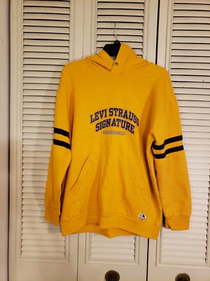 Vintage LEVI STRAUSS Signature HOODIE Sweatshirt Size Adult Large