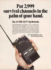 Motorola Military Survival Radio AN/PRC-112 Vintage Print Ad 1984