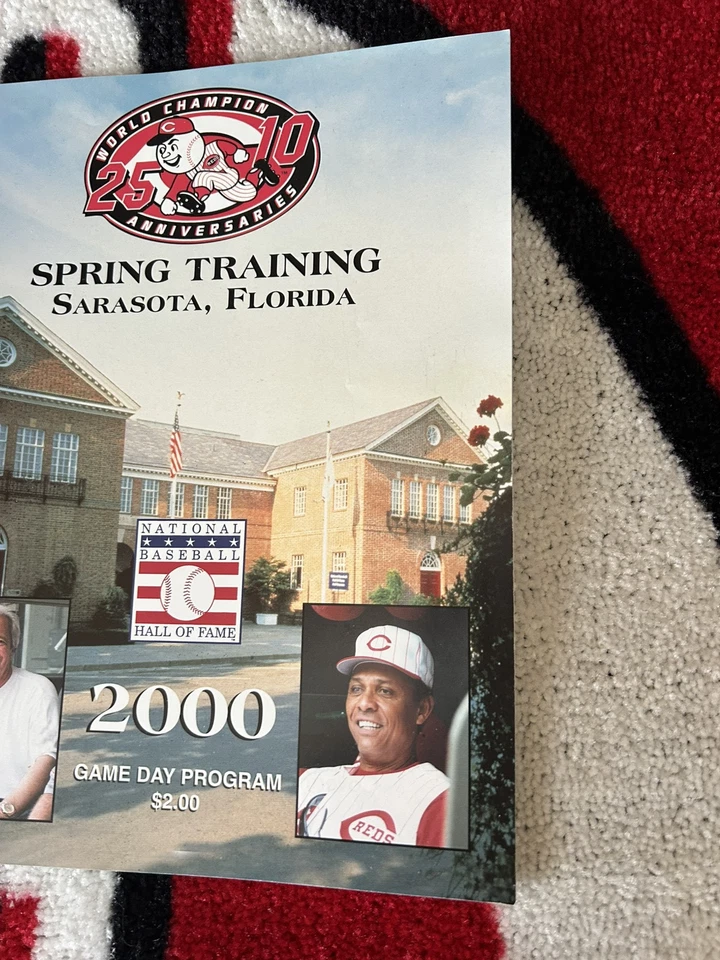 2000 Reds Baseball Spring Training Program Plus Emblem Worn by the Pros - Image 3 of 4