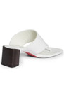 100% AUTH NEW WOMEN LOUBOUTIN TONGAMULE WHITE CROC THONG SANDALS EU 37.5/US 7.5 — photo 5