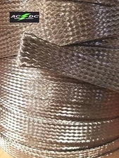 Stainless Steel FLAT Braid Sleeving 304 - 3/4" - length 1 ft USA MADE