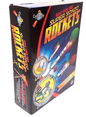 Curiosity Kits Build Super Sonic Rockets w / LED Lights #66321 Edades 6-96 ¡NUEVO! - Imagen 6 de 11