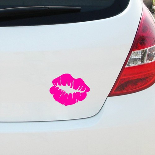 Kiss Hot Lips Car Sticker Decal For Car Van Caravan Window Bumper Girl