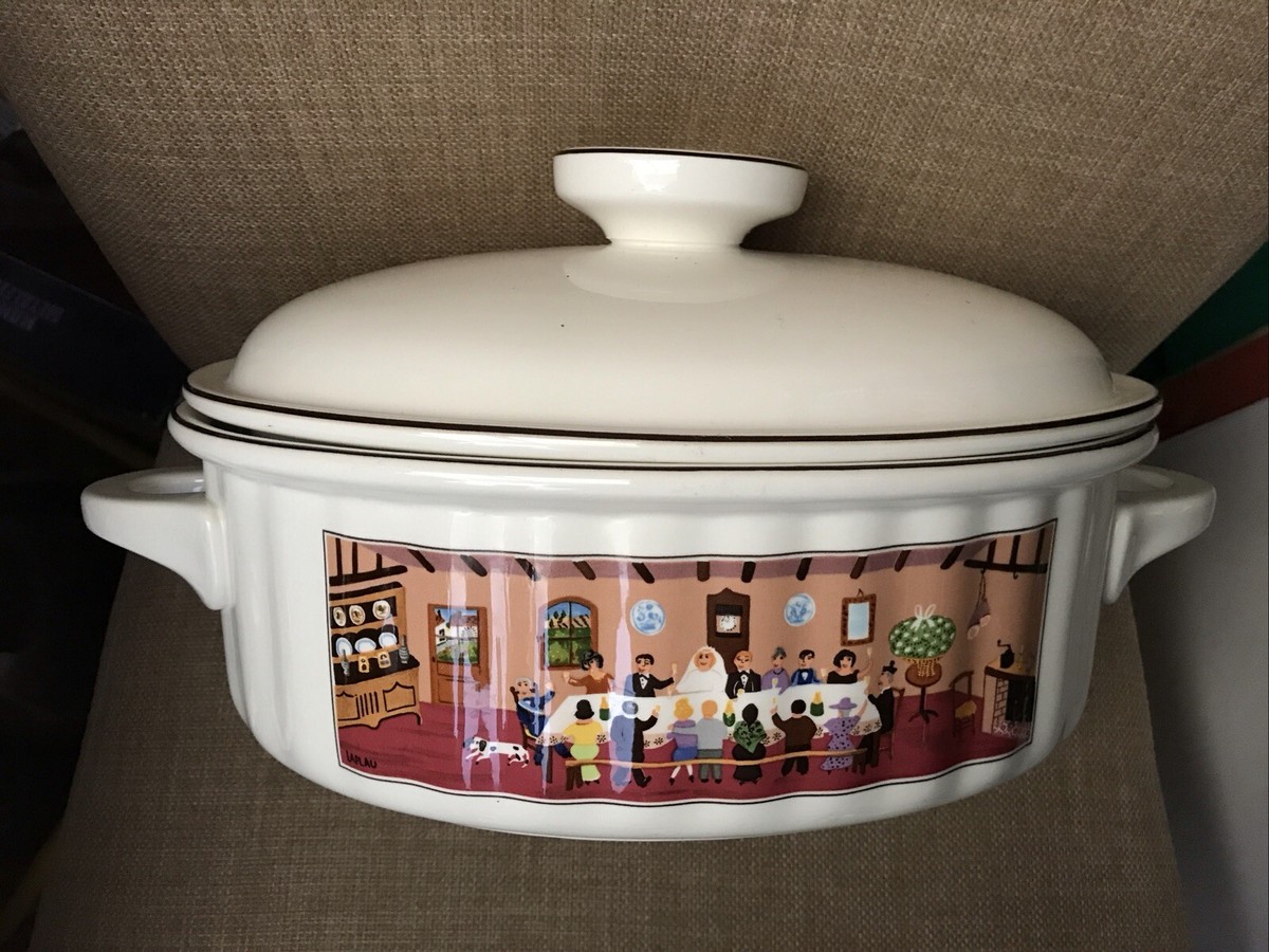 Villeroy & Boch DESIGN NAIF Wedding 3 Quart Large Oval Covered