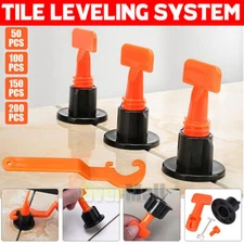 50-200pcs Tile Leveling System Kit Reusable Tile Spacer Wall Floor Clips Tools