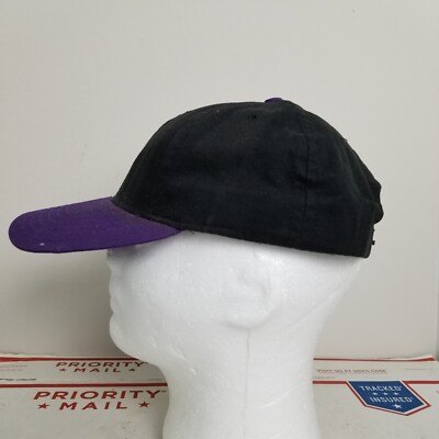 VTG No Fear Hat Snapback Black Purple Jester Skull Skater Made in