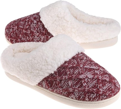 Vonmay Women Coral Fleece Slippers With Memory Foam Slip-on House Shoes Indoor - Imagen 16 de 20