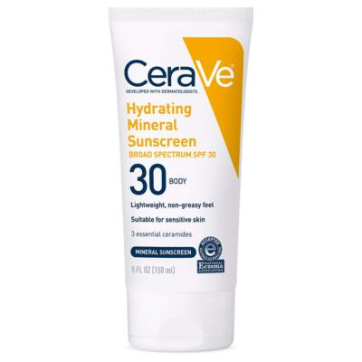 CeraVe Non-Greasy Hydrating Mineral Body Sunscreen Broad CeraVe Non-Greasy Hydrating Mineral Body Sunscreen Broad
