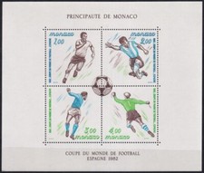 F-EX37022 MONACO MNH 1982 WORLD CUP SOCCER FOOTBALL SPAIN ESPAÑA
