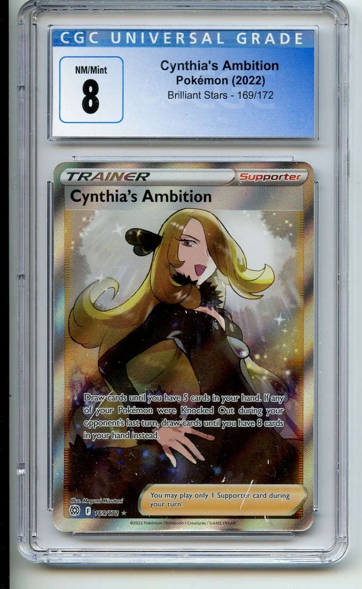 ⭐Mint⭐ Cynthia's Ambition Brilliant Stars Pokemon Card 169/172 CGC