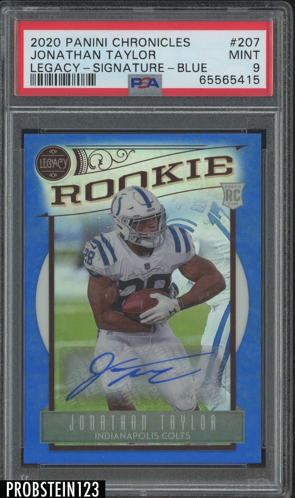 Jonathan Taylor Panini Chronicles Legacy #207 Signature-Blue