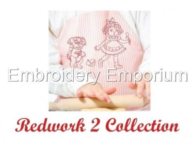 MASCHINENSTICKMOTIVE USB - REDWORK 2 SAMMLUNG 4X4 5X7 6X10 8X12 KINDER