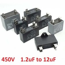 450VAC CBB61 Air Conditioning Fan Motor Start Run Capacitors 1.2uF to 12uF 4-Pin