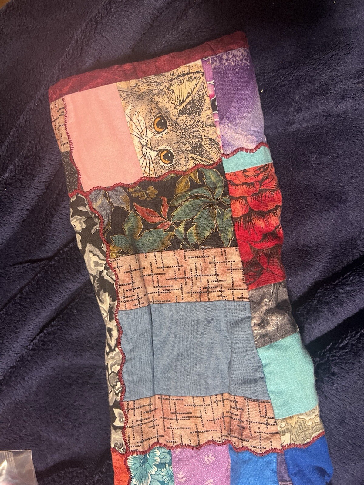 Handmade Patchwork Women’s Jacket Flowers Cats Pl… - image 13